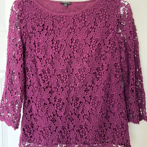 Talbots Lace Blouse, lined - Picture 1 of 6